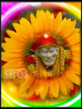 Shirdi Sai Baba Says why fear when i am here - sai baba sun flower wallpaper