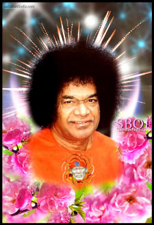 sathya sai baba-shirdi sai baba-heart-flowers-glory