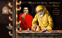 DIWALI-GREETING SRI SAI BABA - SHIRDI - PRASANTHI