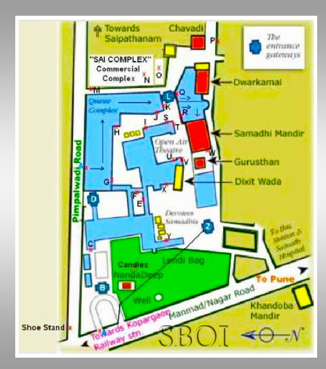 SHIRDI TEMPLE PREMISES GUIDE MAP