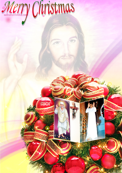 Sai Baba Christmas greeting card