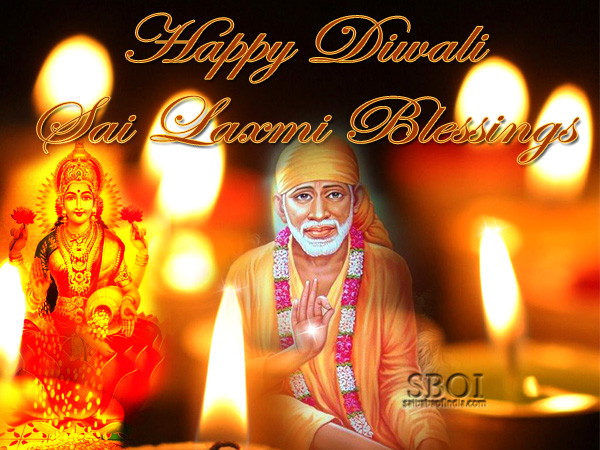 shirdi sai baba diwali-deepavali-greeting-cards