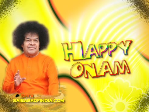 Onam Greeting cards - sri sathya sai baba