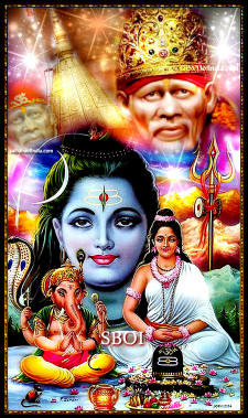 shiva-parvati-ganesha-sri-shirdi-sai-baba