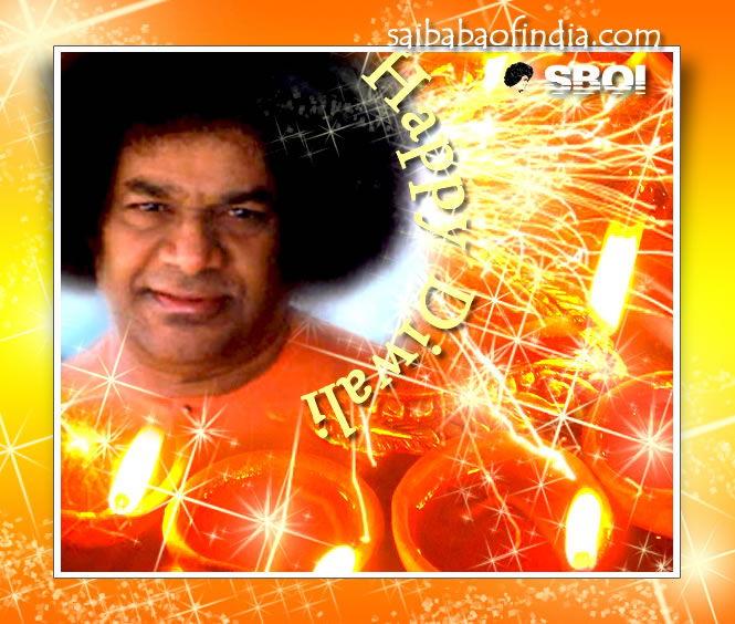 SAI BABA DIWALI GREETING CARDS AND WALLPAPERS