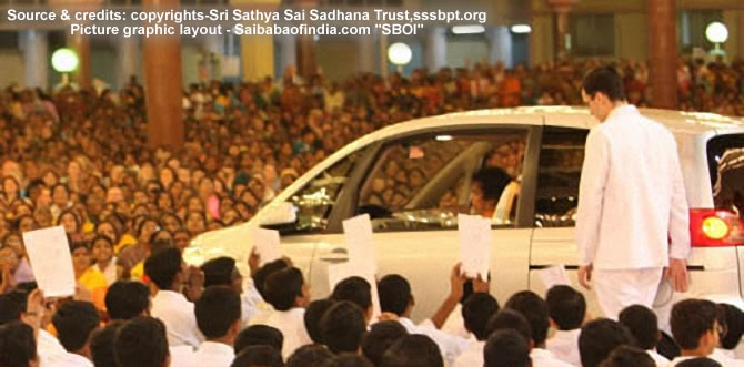 sai baba car darshan 18 feb 2011