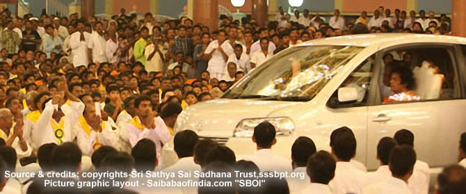 sai baba car darshan 18-02-2011