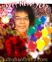 sathya sai baba and Shirdi sai baba new year wallpapars and greeting cards