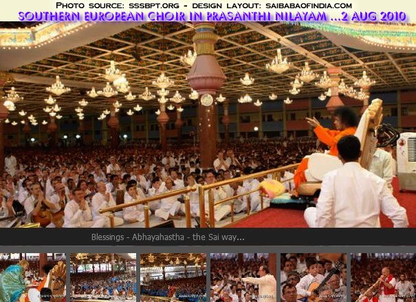 blessings-abhayahastha-the-sai-way - Southern European Choir in Prasanthi Nilayam 