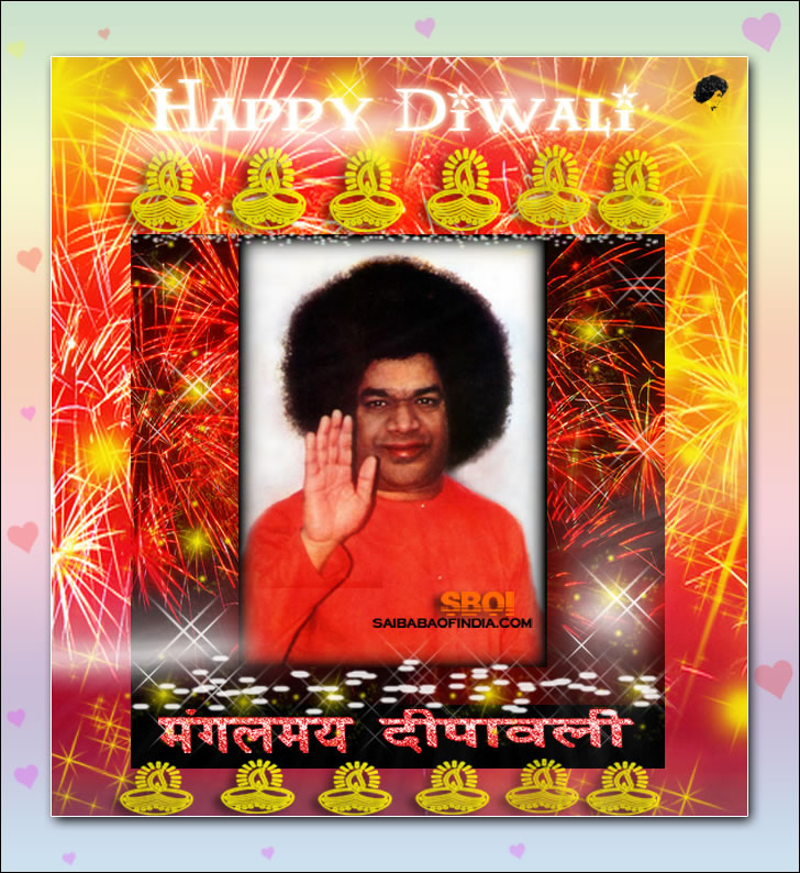 SAI BABA DIWALI GREETING CARDS AND WALLPAPERS