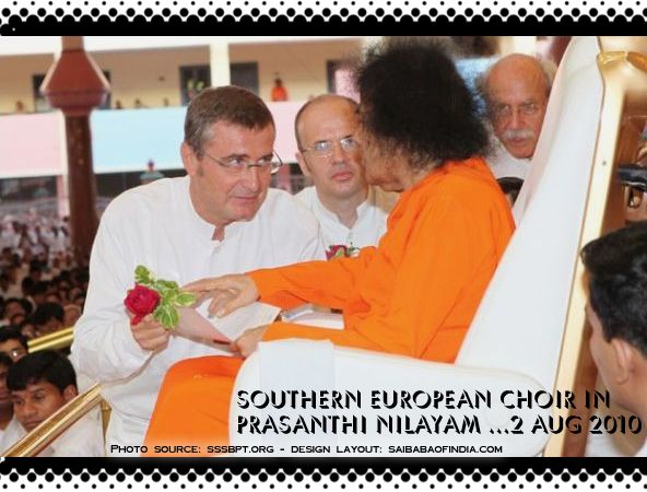 A Rose For Baba:  2nd August 2010 prasanthi Nilayam