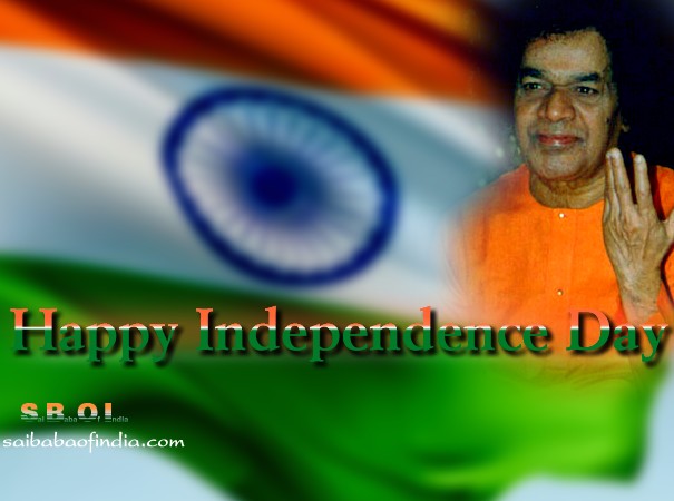 Sai Baba theme independence day greeting cards "15th August"