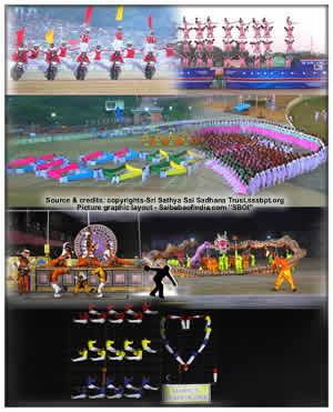 Tue, Jan 11, 2011: Annual Sports and Cultural Meet 2011 of SSSIHL and Sri Sathya Sai Institutions got underway this evening at Sri Sathya Sai Vidyagiri Hill View Stadium in the immediate presence of the Divine Chancellor.