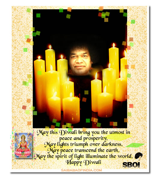 Sai Baba theme Diwali Greeting cards 