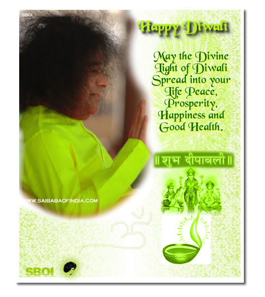 Sai Baba theme Diwali Greeting cards 