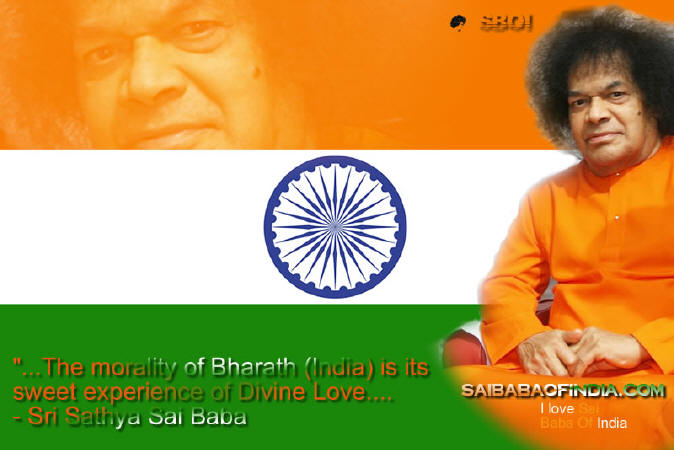 Sai Baba theme independence day greeting cards "15th August"