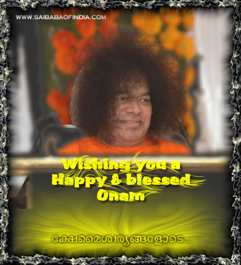 Onam Greeting cards - sri sathya sai baba