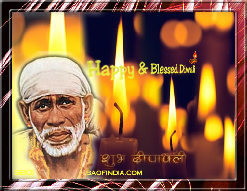 Sai Baba  Diwali , Navaratri , Vijaya Dashami & Dussera - Greeting e card- ANIMATIONS