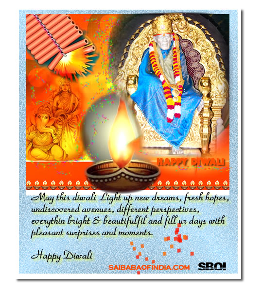 Sai Baba  Diwali , Navaratri , Vijaya Dashami & Dussera - Greeting e card- ANIMATIONS