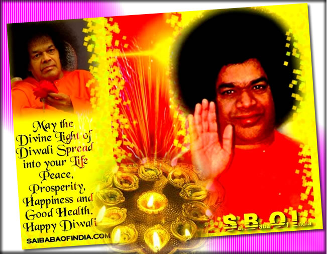 Sai Baba theme Diwali Greeting cards 