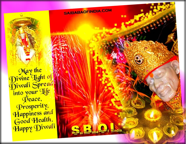 Sai Baba  Diwali , Navaratri , Vijaya Dashami & Dussera - Greeting e card- ANIMATIONS