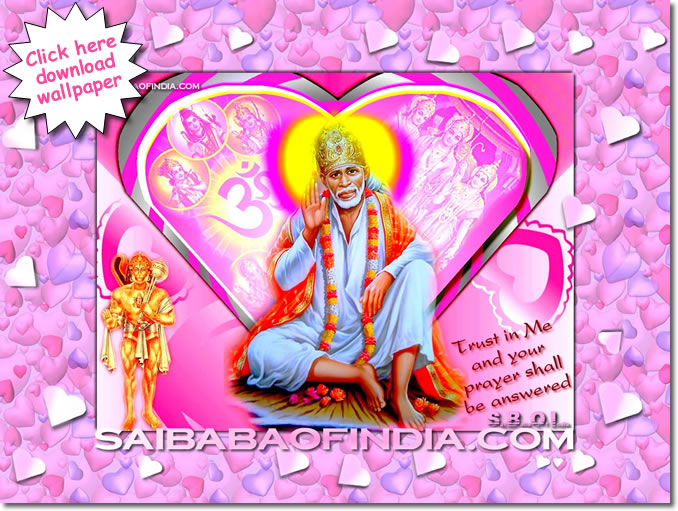 Sai Baba Wallpaper Download @ www.saibabaofindia.com -  " SBOI"