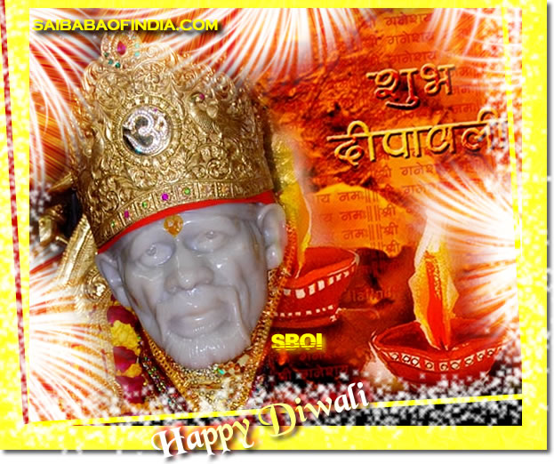 Sai Baba theme Diwali Greeting cards 