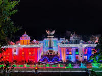 Prasanthi Nilayam - Sri Sathya Sai Baba's 94th Birthday Light Decorations 