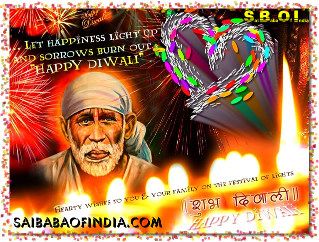 SAI BABA DIWALI GREETING CARDS AND WALLPAPERS