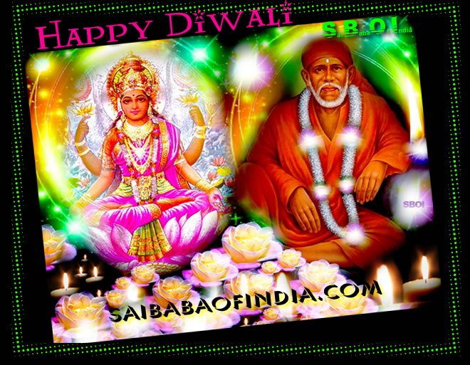 SAI BABA DIWALI GREETING CARDS AND WALLPAPERS