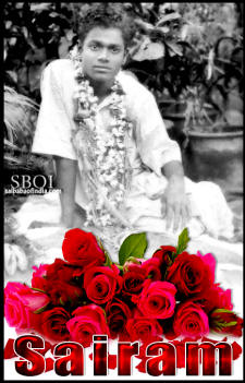 sai-baba-young-sairam-red-roses